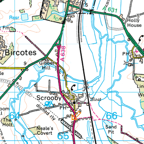 map with gibbet hill