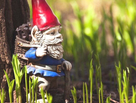 Vintage gnome garden statuette.