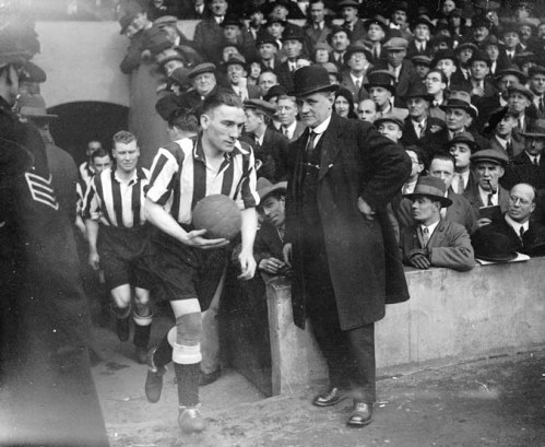 Newcastle United captain Jimmy Nelson leads his team out